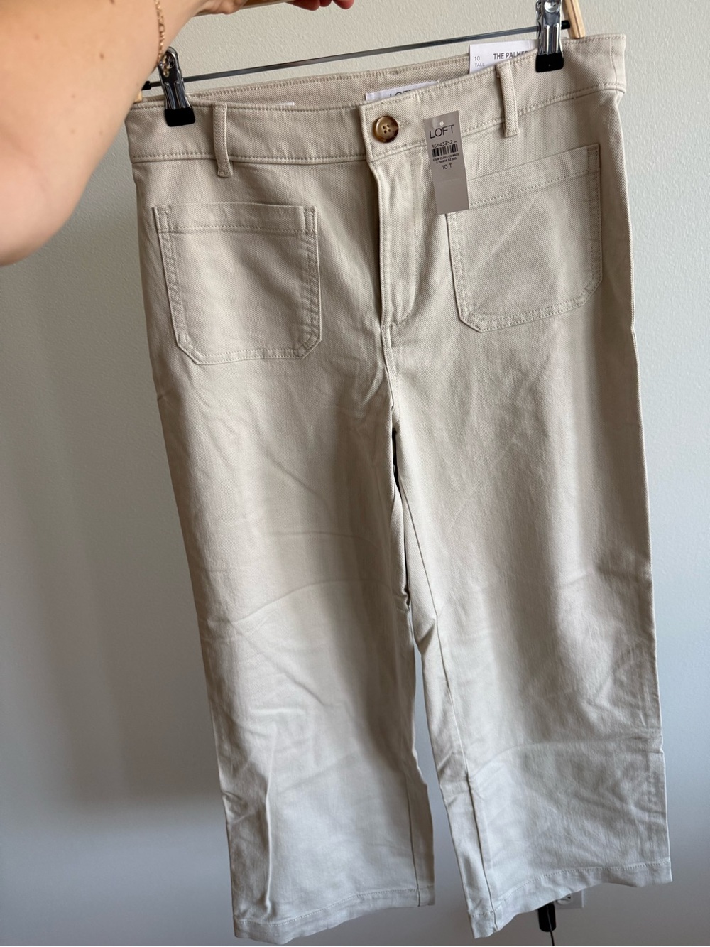 LOFT Palmer Wide Leg Cropped Ankle Pants - NEW - Tall Size 10
